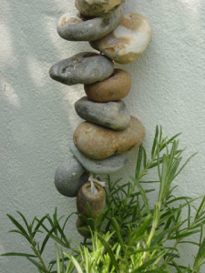 A weathered retreat stones