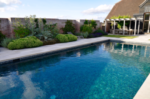 Around the barn garden with swimming pool