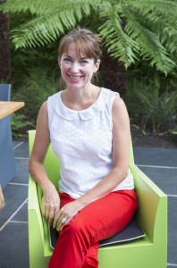 Sue Townsend profile sitting on chair