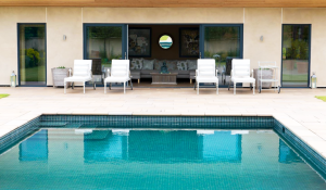 Swimming pool courtyard with swimming pool